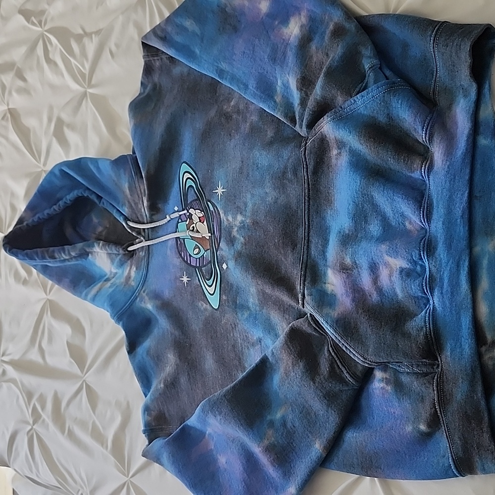 Buc_ee's❣️Blue Tie-Dye  Hoodie with Astronaut Design
